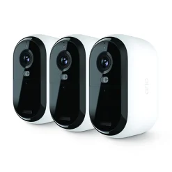 Caméra de vidéosurveillance extérieure Arlo Essential2 2k blanc vendue par 3 pièces