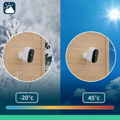 Caméra de vidéosurveillance extérieure Arlo Essential2 2k blanc vendue par 3 pièces