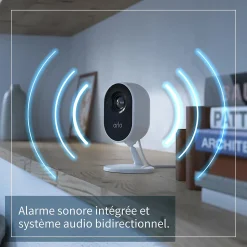 Caméra de vidéosurveillance intérieure sans fil Arlo Essential 1080p noire
