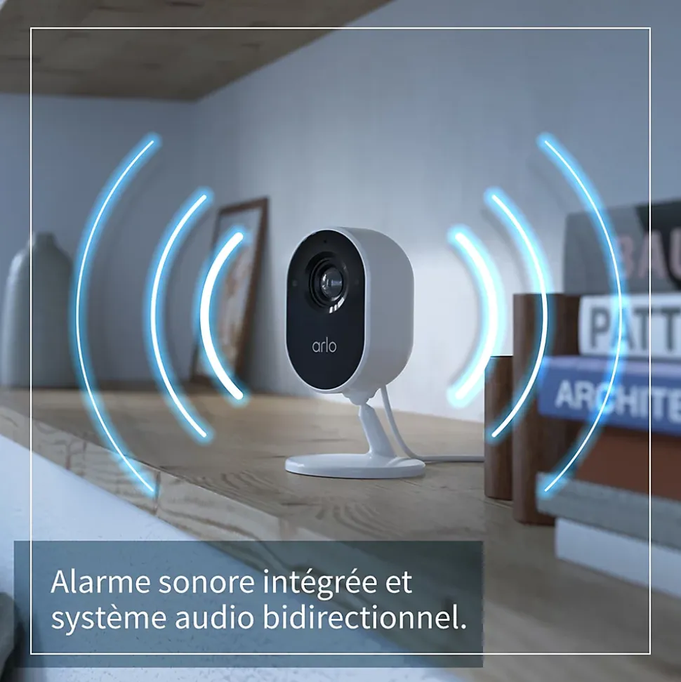 Caméra de vidéosurveillance intérieure sans fil Arlo Essential 1080p noire