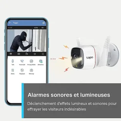 Caméra de vidéosurveillance extérieure connectée TP-Link Tapo C320WS 2K HD