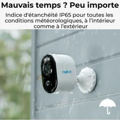 Caméra extérieure - REOLINK - ARGUS B310 - 3MP, Vision nocturne, Panneau solaire inclus