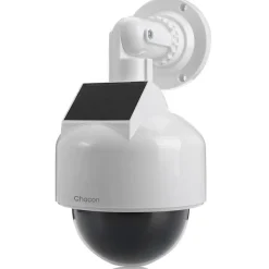 Caméra factice solaire forme dôme LED bleue Chacon