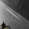 Caniveau de Douche en acier inoxydable SIRHONA à l'Italienne, Canal de douche 100 cm avec Filtre à Cheveux