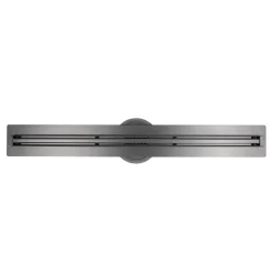 Caniveau de douche en Acier inox avec Siphon évacuation, Drain de cabine de douche avec Filtre anti-odeurs, Métal, FlexM03, 80cm