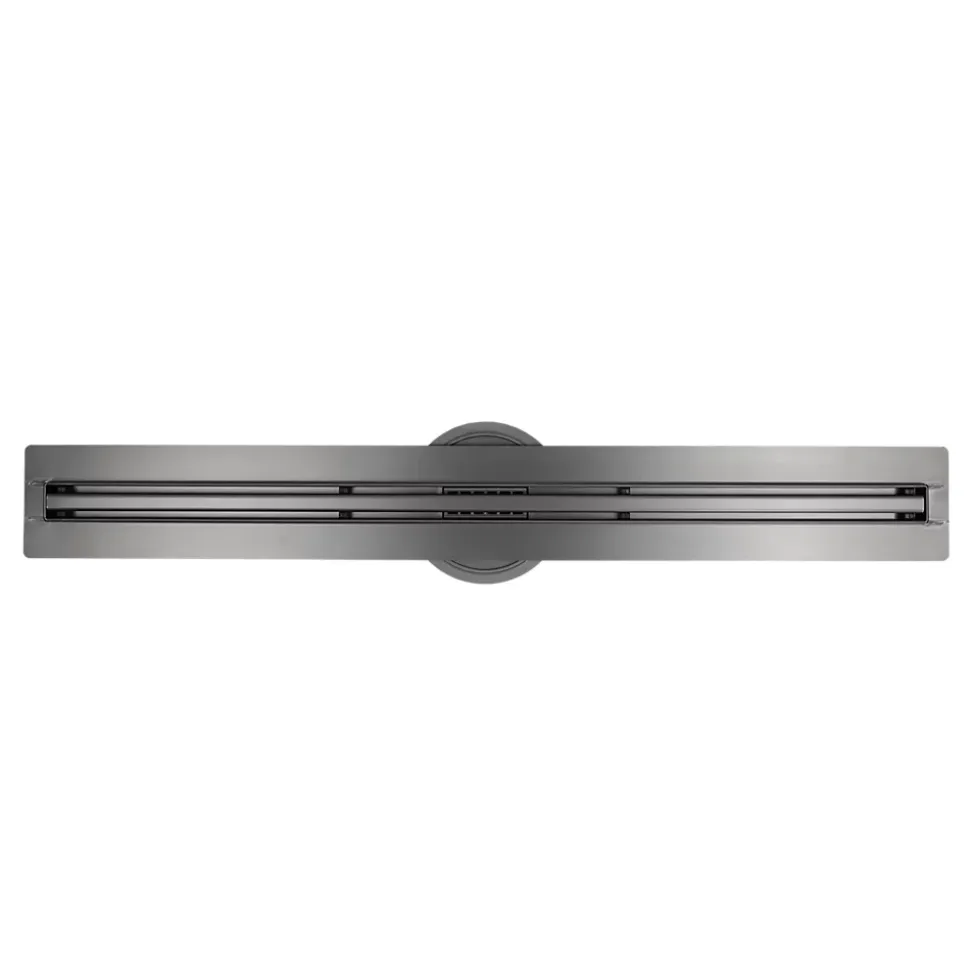 Caniveau de douche en Acier inox avec Siphon évacuation, Drain de cabine de douche avec Filtre anti-odeurs, Métal, FlexM03, 80cm