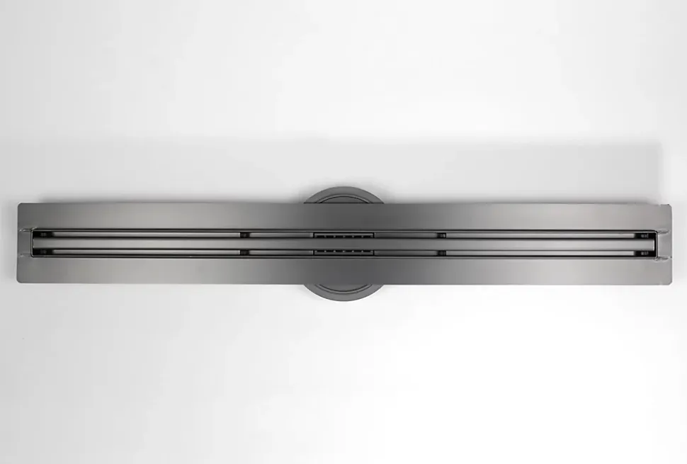 Caniveau de douche en Acier inox avec Siphon évacuation, Drain de cabine de douche avec Filtre anti-odeurs, Métal, FlexM03, 80cm