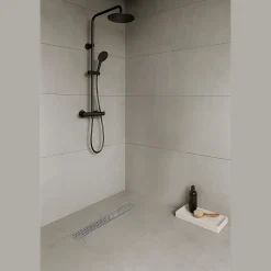 Caniveau de douche HOXY motif en pointillé L.50 cm anti-odeurs, filtre, drainage performant -SANIVERRE