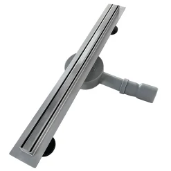 Caniveau de douche italienne étroit TIKA L.70 cm acier inoxydable avec siphon 360, drainage 36l/min SANIVERRE