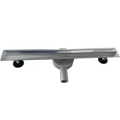 Caniveau de douche italienne étroit TIKA L.70 cm acier inoxydable avec siphon 360, drainage 36l/min SANIVERRE