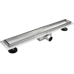 Caniveau de douche Italienne 2en1 CELO L.80 cm à encastrer réversible à carreler ou inox - SANIVERRE