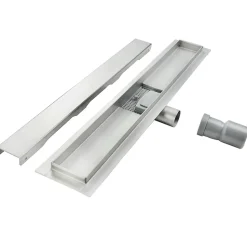 Caniveau de douche Italienne DALA inox L.60 cm anti-odeurs + filtre, drainage performant -SANIVERRE