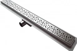 Caniveau de douche italienne réglable acier inoxydable avec Siphon et filtre - 60cm