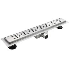 Caniveau de douche L.120 cm JAZY design linéaire, inox, anti-odeurs, drainage élevé - SANIVERRE
