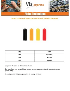 Capuchon Pour Gond Métaux M12 Noir - 1 pièce