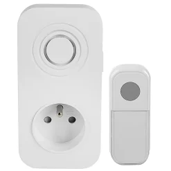 Carillon enfichable prise gigogne et bouton sans fil Blyss Soft Touch 36 mélodies