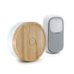 Carillon sans fil blanc et bambou Avidsen