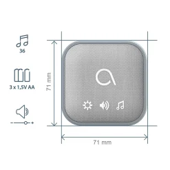 Carillon sans fil flash lumineux et revêtement textile Sona-T - Avidsen - 102508
