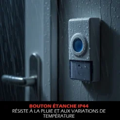 Carillon USB avec Flash LED Multi couleur et bouton de sonnette sur piles