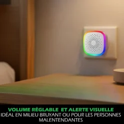 Carillon USB avec Flash LED Multi couleur et bouton de sonnette sur piles
