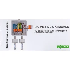 Carnet de marquage de câble Wago - 60 étiquettes auto-protégées
