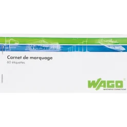 Carnet de marquage de câble Wago - 60 étiquettes auto-protégées