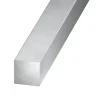 Carré aluminium brut 6 x 6 mm, 1 m Argent