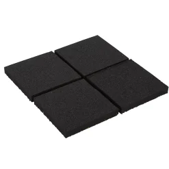 Carré mousse Diall 10 x 10 x 1,5 cm x4, noir