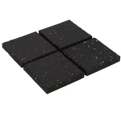 Carré mousse Diall 10 x 10 x 1,5 cm x4, noir
