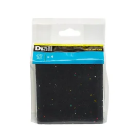 Carré mousse Diall 10 x 10 x 1,5 cm x4, noir