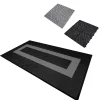 Carrelage de Sol Ventilé Pour Garage Avec Bordure (90 x Noir & 30 Gris)