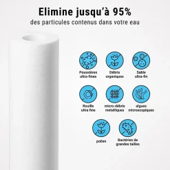 Cartouche anti-sédiments 9' 3/4 double gradient lot de 6
