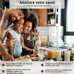 Cartouche filtrante lavable 9''3/4 en polyamide filtre à eau sous évier - 250 µm