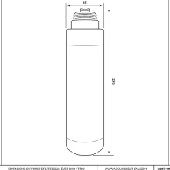 Cartouche Filtre Charbon Actif Argent Ft88 Pour Filtre Sous évier Duo Et Trio Uf