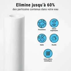 Cartouches anti-sédiments 9' 3/4 lot de 6 filtre à eau sous évier - 50 µm