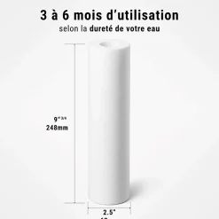 Cartouches anti-sédiments 9' 3/4 lot de 5 filtre à eau sous évier - 20 µm