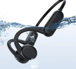 Casque à conduction osseuse IP68 étanche Bluetooth 5.0 noir