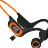 Casque Bluetooth à Conduction osseuse sans Fil avec Microphone orange noir