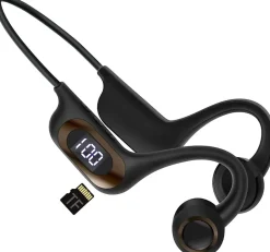 Casque Bluetooth à Conduction osseuse sans Fil avec Microphone noir