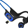 Casque Bluetooth à Conduction osseuse sans Fil avec Microphone bleu noir
