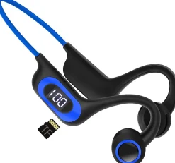 Casque Bluetooth à Conduction osseuse sans Fil avec Microphone bleu noir