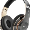 Casque Bluetooth sans Fil 40 Heures avec Microphone HD Intégré or noir