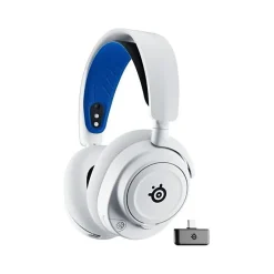 Casque Micro Gaming sans fil SteelSeries Arctis Nova 7P pour PS PC Mac Nintendo Switch Oculus Quest 2 et Android Blanc