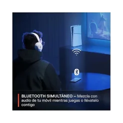 Casque Micro Gaming sans fil SteelSeries Arctis Nova 7P pour PS PC Mac Nintendo Switch Oculus Quest 2 et Android Blanc