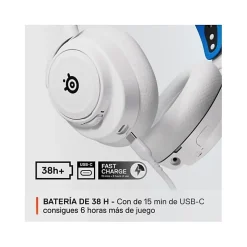 Casque Micro Gaming sans fil SteelSeries Arctis Nova 7P pour PS PC Mac Nintendo Switch Oculus Quest 2 et Android Blanc