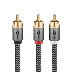 Câble audio 1 RCA mâle - 2 RCA mâles 3 m GOOBAY