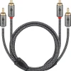 Câble audio 2 RCA mâles gold 2 mètres GOOBAY