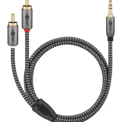 Câble audio jack 3.5 - 2 RCA 5 mètres GOOBAY