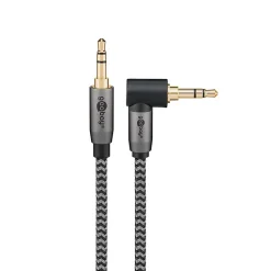 Câble audio Jack 3.5 coudé 90 or 50cm GOOBAY