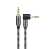 Câble audio Jack 3.5 coudé 90 or 1 m GOOBAY